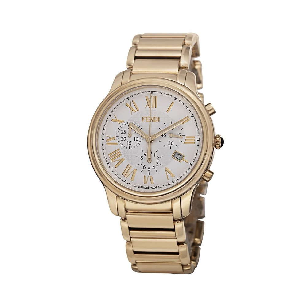Fendi Watch gold hardware, white face